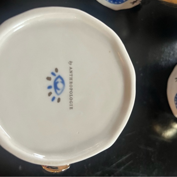 Gold and Blue Anthropologie Mugs - Picture 3 of 3